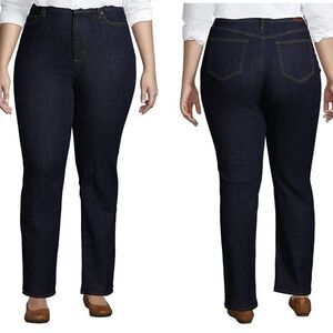 Lands’ End High Rise Straight Jeans